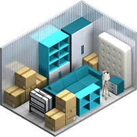 10x15 storage unit cutaway, 150 sq ft
